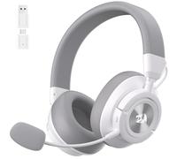 Redragon H889 Gaming Headset, 2.4GHz/BT/Wired, Gray White
