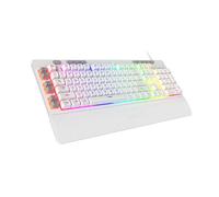 Redragon K512 Shiva RGB Backlit Membrane Gaming Wired Keyboard, Linear Mechanical-Feel Switch, Detachable Wrist Rest WHITE