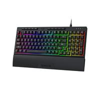 Redragon K515 SHIVA RGB Membrane Gaming Keyboard, 98 Keys Mechanical-Feel Keyboard w/Smooth Linear Switch, On-Board Macro & Dedicated Multimedia Keys, Detachable Wrist Rest, Software Supported