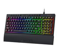 Redragon K515 SHIVA RGB Membrane Gaming Keyboard, 98 Keys Mechanical-Feel Keyboard w/Smooth Linear Switch, On-Board Macro & Dedicated Multimedia Keys, Detachable Wrist Rest, Software Supported