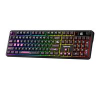Redragon K526 PRO Wireless RGB Membrane Gaming Keyboard, LED Screen & Knob | See Battery, Mode & Time at a Glance, 0-Delay Tri-Mode, One-Touch Backlit & Media Adjust, 26-Key Anti-Ghost for Combo-Strike