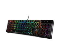 Redragon K556 RGB LED Backlit Wired 104 Keys Hot-Swap Noise Absorbing Foams Mechanical Gaming Keyboard