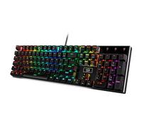Redragon K556 RGB LED Backlit Wired Mechanical Gaming Keyboard, Aluminum Base, 104 Standard Key, Red Switches