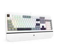 Redragon K558 Mechanical Gaming Keyboard Wired, Rainbow LED Backlit, Blue Switches, 104 Keys Anti-Ghosting, Wrist Rest, Metal Frame, Durable Keycaps for Computer PC Mac Xbox Gamers