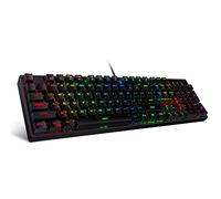 Redragon K582 SURARA Mechanical Gaming Keyboard with 104 Keys Anti-Ghosting, Programmable Wired Keyboard, Multicolour RGB Backlighting, Linear and Quiet Red Switch, Plug & Play, US Layout