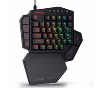 Redragon K585 DITI One-Handed RGB Mechanical Gaming Keyboard, Blue Switches, Type-C Professional Gaming Keypad with 7 Onboard Macro Keys, Detachable Wrist Rest, 42 Keys