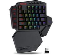 Redragon K585 PRO Wireless One-Handed Mechanical Keyboard 42 Keys 3-Mode RGB 7 Onboard Macro Keys Detachable Wrist Support
