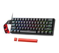 Redragon K617 HE Rapid Trigger Gaming Keyboard, 60% 61 Keys Wired Mechanical Keyboard w/Hyper-Fast Actuation, Dedicated Hall Effect Magnetic Switch, Actuation Point Adjustable, Strap Version