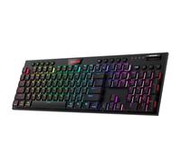 Redragon K618 Horus Wireless RGB Mechanical Keyboard, Bluetooth/2.4Ghz/Wired Tri-Mode Ultra-Thin Low Profile Gaming Keyboard w/Cordless Connection, Dedicated Media Control & Tactile Blue Switch