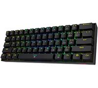 Redragon K630 Dragonborn 60% Wired RGB Gaming Keyboard, 61 Keys Compact Mechanical Keyboard with Red Switch, Pro Driver Support, Black