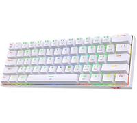 Redragon K630 Dragonborn 60% Wired RGB Gaming Keyboard, 61 Keys Compact Mechanical Keyboard with Tactile Red Switch, Pro Driver Support, White