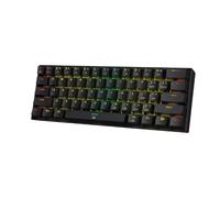 Redragon K630 Dragonborn 60% Wired RGB Gaming Keyboard, 61 Keys Compact Mechanical Keyboard with Red Switch, Pro Driver Support, Black