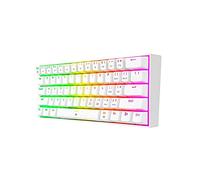 Redragon K630 Dragonborn White - 60% Mechanical Gaming Keyboard - Compact - 61 Keys - TKL Gamer Keyboard for Gaming - Brown Switches - RGB Lighting