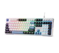 Redragon K668 Wired Gasket RGB Gaming Keyboard 108 Keys Mechanical Keyboard w/Extra 4 Hotkeys, Upgraded Hot-swappable Socket, Sound Absorbing Foam, Mixed Color Keycaps, Custom Linear Switch, US LAYOUT