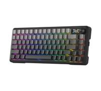 Redragon K724 PRO Wireless Gasket Gaming Keyboard w/Hype 1.14’’ TFT Screen & Knob, 81-Key 75% Mechanical Keyboard, 5-Layer Noise Dampening, Hot-Swap South-Facing RGB Socket, Gradient PBT Keycaps