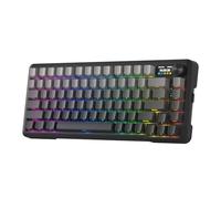 Redragon K724 PRO Wireless Gasket Gaming Keyboard w/Hype 1.14’’ TFT Screen & Knob, 81-Key 75% Mechanical Keyboard, 5-Layer Noise Dampening, Hot-Swap South-Facing RGB Socket, Gradient PBT Keycaps