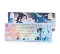 Redragon K728 PRO SE 80% 87 Keys Wireless Gasket RGB Gaming Keyboard, 3-Mode Anime Mechanical Keyboard w/Hot-Swap South-Facing LED Socket, 5-Layer Noise Dampening, Custom Hi-Fi Linear Switch