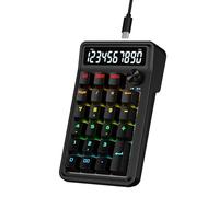 Redragon K733 Wired Gasket RGB Number Pad Keyboard, 22 Keys Mechanical Numpad w/PC & Calculate Modes, 10 Digits Calculator Display, Knob Control, 5-Layer Noise Dampening, Creamy Custom Linear Switch