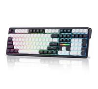 Redragon K745 PRO Wireless Gasket RGB Gaming Keyboard, 108 Keys Mechanical Keyboard w/Extra 4 Hotkeys, Hot-Swap South-Facing LED Socket, 5-Layer Noise Dampening, Round PBT Keycaps, Mint Mambo Switch