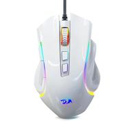 Redragon M602 RGB Wired Gaming Mouse RGB Spectrum Backlit Ergonomic Mouse Griffin Programmable with 7 Backlight Modes up to 7200 DPI for Windows PC Gamers (White)