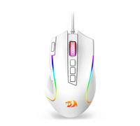 Redragon M612 Predator RGB Gaming Mouse 8000 DPI Wired Optical with 11 Programmable Buttons, White black