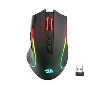 Redragon M612 PRO RGB Gaming Mouse, 8000 DPI Wired/Wireless Optical Gamer Mouse with 9 Programmable Buttons & 7 Backlit Modes, BT & 2.4G Wireless, Software Supports DIY Keybinds Rapid Fire Button