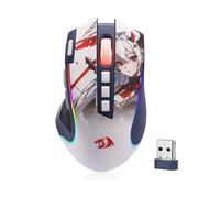 Redragon M612AK PRO RGB Gaming Mouse, 8000 DPI Wired/Wireless Optical Mouse with 9 Programmable Buttons & 7 Backlit Modes, BT & 2.4G Wireless, Software Supports DIY Keybinds Rapid Fire Button