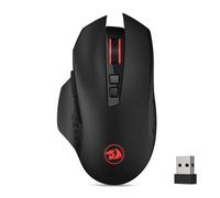 Redragon M656 Gainer Wireless Gaming Mouse, 4000 DPI 2.4Ghz Wireless Gamer Mouse w/ 5 DPI Levels, 7 Macro Buttons, Red LED Backl black