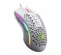 Redragon M808 Storm Lightweight RGB LED USB Gaming Mouse 12,400 DPI Optical Sensor 7 Programmable Buttons Precise Regist WHITE