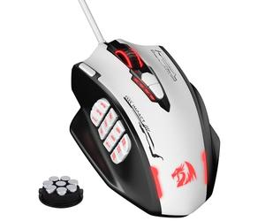 Redragon M908WB Impact RGB LED MMO Gaming Mouse with 12 Side Buttons, Optical Wired Ergonomic Mouse with Max 24,000 DPI, High Precision, 18 Programmable Macro Shortcuts, Comfort Grip