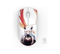 Redragon M918AK 3-Mode Wireless Gaming 55G Lightweight 26K DPI Ergonomic Natural Grip Build Mouse, White Yellow
