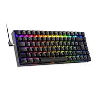 Redragon Mechanical Gaming Keyboard, RGB 75% Mechanical Keyboard with Hot-Swappable Red Linear Switches, 85 Keys Programmable QWERTZ Layout Keyboard K629