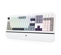 Redragon Mechanical Gaming Keyboard Wired, Light Up Backlit, Linear Switches, 104 Keys Anti-Ghosting, Wrist Rest, Metal Frame, Durable Keycaps for Computer PC Mac Xbox Gamers