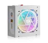 Redragon PSU007 80+ Gold 850 Watt ATX Fully Modular Power Supply w/ 80 Plus Gold Certified, Compact 160mm Size & RGB Low Noise Smart-ECO 0 RPM Fan, 100% Japanese Capacitors, Full Mod Cables, White