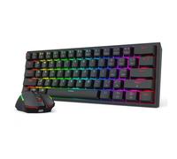 Redragon S144 Gaming Keyboard & Mouse Combo, 60% K617 Tri-Mode Wireless RGB Mechanical Keyboard and 7200 DPI Wireless Gaming Mouse Bundle, Convenient Shared Dongle