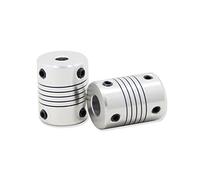 Redrex 2Pcs Aluminum Flexible Couplings 5mm to 8mm NEMA 17 Shaft Coupler for RepRap 3D Printer Stepper Motor or CNC Machine (5mm to 8mm)