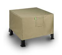 REDRICH Fire Pit Cover Square - Heavy Duty Outdoor Firepit Cover, Full Coverage Patio Outdoor Fireplace Cover, Dustproof Anti UV and Waterproof, 28’’L x 28’’W x 24’’H Brown