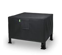 REDRICH Fire Pit Cover Square - Heavy Duty Outdoor Firepit Cover, Full Coverage Patio Outdoor Fireplace Cover, Dustproof Anti UV and Waterproof, 28’’L x 28’’W x 24’’H Black