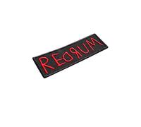 Redrum (Murder) Embroireder in red (Horrow of Stanley Kubrick, Stephen King), The Shining, Words, Horror, Movie, Friday 13, Killer Embroidered Iron on Applique Souvenir Accessory