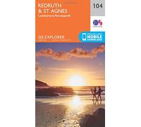 Explorer 104 Redruth & St Agnes Map With Digital Version, Orange One Size