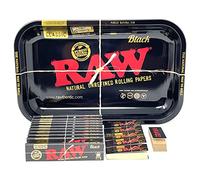 Reds Tips Small Black Tray Set Classic Black King Size Slim Papers and Tips
