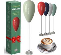 Redsack Waterproof Electric Whisk Milk Frother Handheld - USB Rechargeable Hand Whisk Electric Coffee Frother for Kitchen, Traveling - Double Coil Frappe Maker Coffee Stirrers with Portable Bag-Green