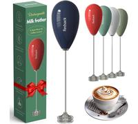 Redsack Waterproof Electric Whisk Milk Frother Handheld - USB Rechargeable Hand Whisk Electric Coffee Frother for Kitchen, Traveling - Double Coil Frappe Maker Coffee Stirrers with Portable Bag-N.Blue