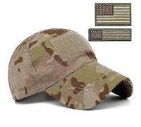 REDSHARKS Snake Camouflage Camo Baseball Cap with American Flag USA Tactical Operator Army Military Hat for Shooting Hunting, Desert-lg, XL