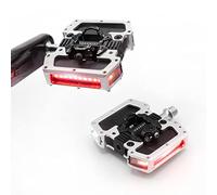 REDSHIFT ARCLIGHT PRO Clipless SPD Bicycle Pedals with Smart LED Lights, Auto On-Off, 36+ hr Battery, USB Rechargeable, Weatherproof, Clip-in Aluminum Bike Pedal with 9/16in Steel Spindle - Silver