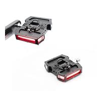 REDSHIFT ARCLIGHT PRO Clipless SPD Bicycle Pedals with Smart LED Lights, Auto On-Off, 36+ hr Battery, USB Rechargeable, Weatherproof, Clip-in Aluminum Bike Pedal with 9/16in Steel Spindle - Black