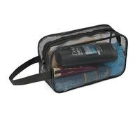 REDSINDA Shower Caddy Bag, Mesh, Large Capacity, Black, for Bathroom, Gym, Camping, Travel