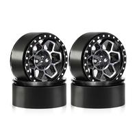 REDSPIDER 1.9 Beadlock Wheels（4pcs） Aluminum 1.9 Wheels 12mm Hex for 1/10 RC Crawler SCX10 Pro TRX4 TRX6 VS4-10 Gen8 1.9 Crawler Wheels (Black)