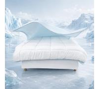 REDSSEN Easy Fit Duvet Cover Set with 3-Sided Zip | Zip Duvet Cover for Easy Putting On & Removing | Soft Polyester Bedding Set | Breathable Easy Care Quilt Cover | King Size | Ice Blue