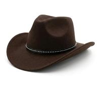 REDSTAR Western Cowboy Hat for Men and Women - Adult Texan Cowboy Hat with Small Stud Detail Adults Country and Western Fancy Dress Accessory - Cowgirl or Cow Boy Costume Accessory for Wild West